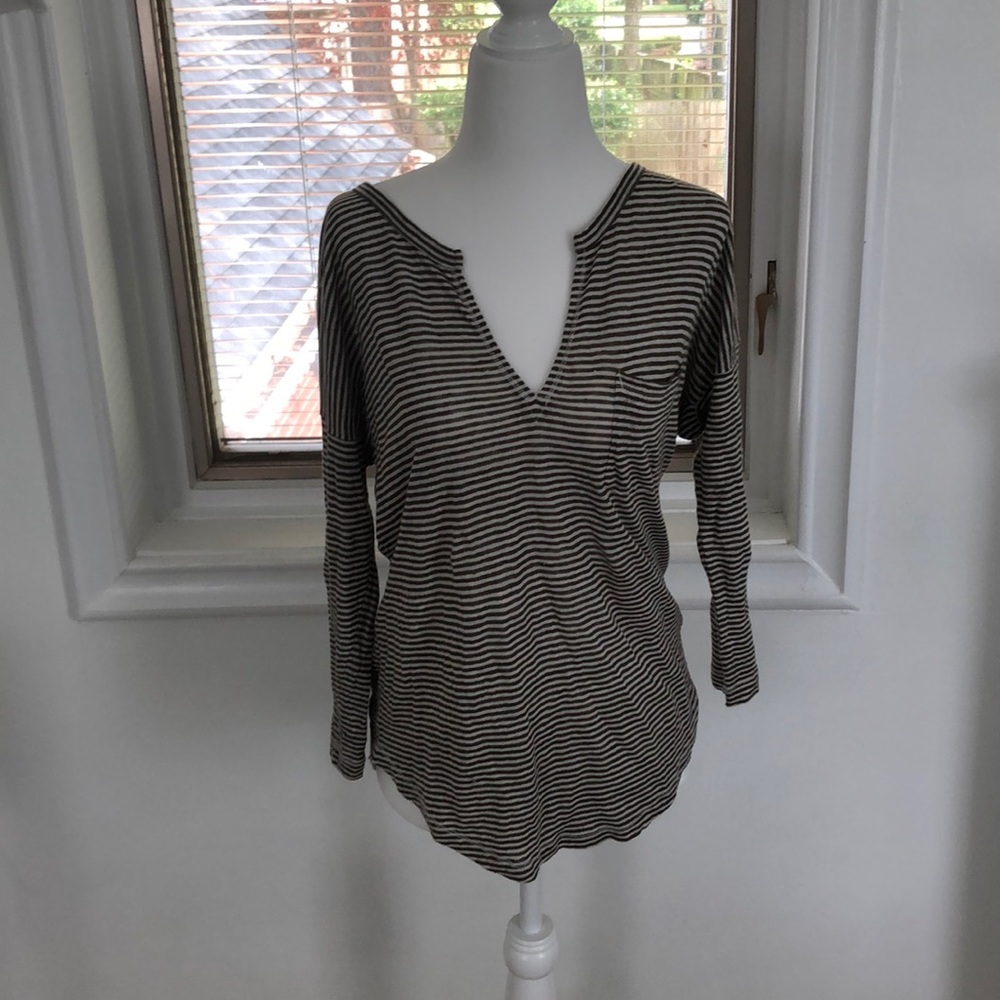 Green + White Stripe Madewell Tee